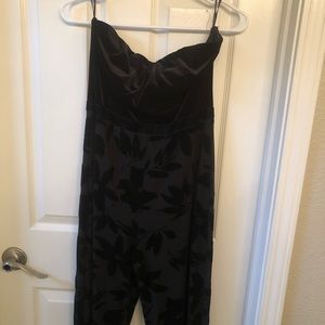 Lulus black floral jumpsuit